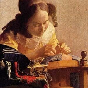 The Lace Maker by Johannes Vermeer - Art Print