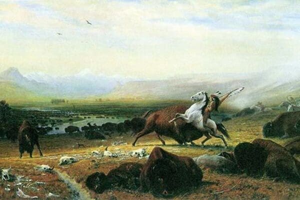 The Last Buffalo by Albert Bierstadt - Art Print