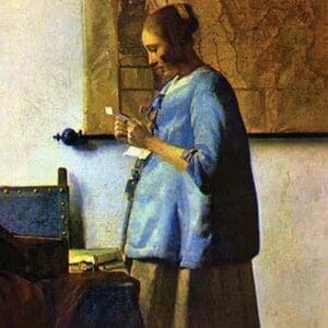 The Letter Reader by Johannes Vermeer - Art Print