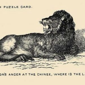 The Lion's Anger at the Chinee. Where is the Latter? by Theo Leonhardt & Son - Art Print