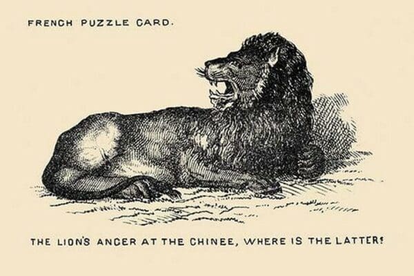 The Lion's Anger at the Chinee. Where is the Latter? by Theo Leonhardt & Son - Art Print