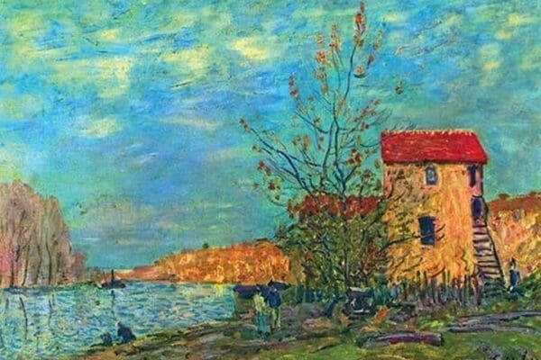 The Loing in Moret by Alfred Sisley - Art Print