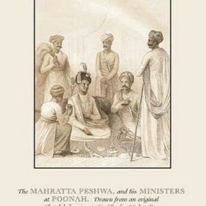 The Mahratta Peshwa and his Ministers at Poonah by Baron de Montalemert - Art Print