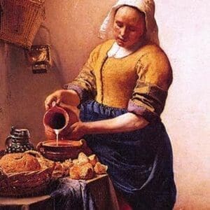 The Milkmaid by Johannes Vermeer - Art Print