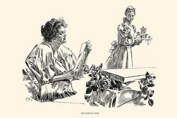 The Morning Note by Charles Dana Gibson - Art Print