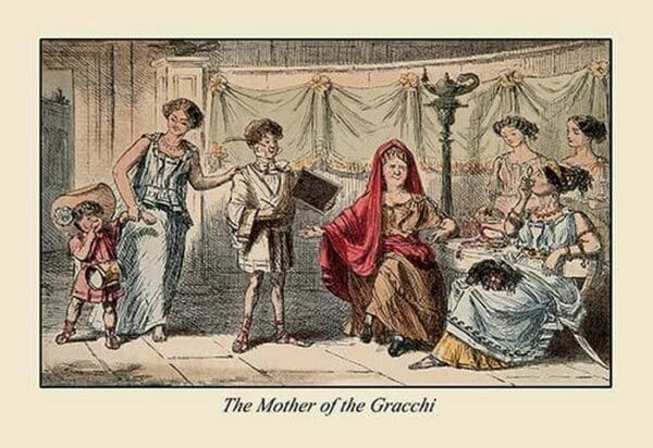 The Mother of the Gracchi by John Leech - Art Print