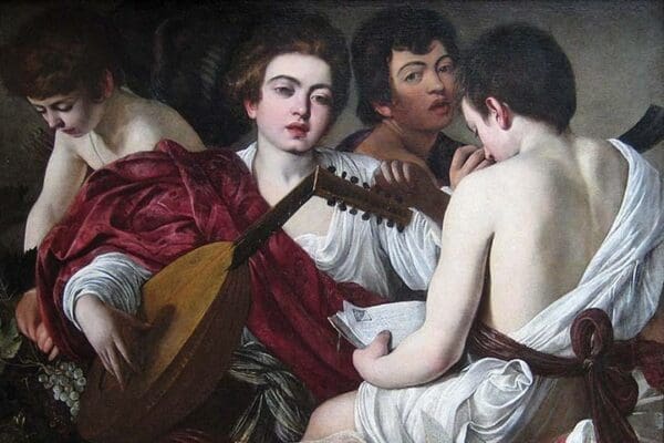 The Musicians by Caravaggio - Art Print