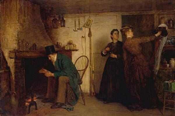 The New Bonnet by Eastman Johnson - Art Print