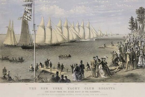 The New York yacht club regatta - Art Print