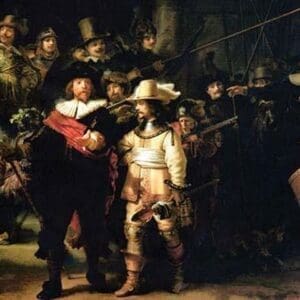 The Night Watch detail by Rembrandt Van Rijn - Art Print