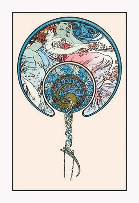 The Passing Wind Takes Youth Away by Alphonse Mucha - Art Print