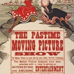 The Pastime moving picture show by Edison - Art Print