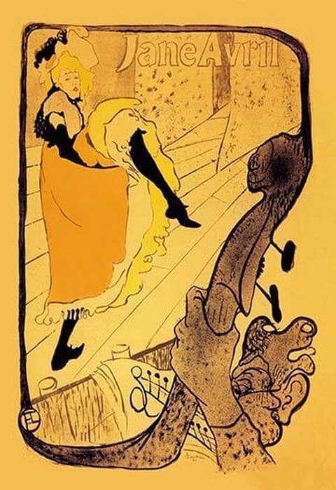 The Performance of Jane Avril by Henri de Toulouse-Lautrec - Art Print