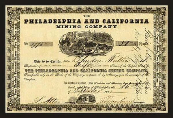 The Philadelphia and California Mining Company - Art Print