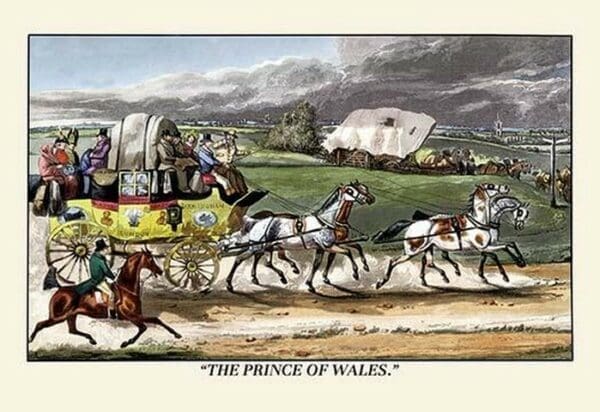 The Prince of Wales Rides on a Horse-Drawn Carriage by Henry Thomas Alken - Art Print