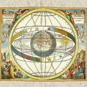 The Ptolemaic View of the Universe by Andreas Cellarius - Art Print