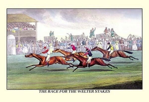 The Race for the Welter Stakes by Henry Thomas Alken - Art Print