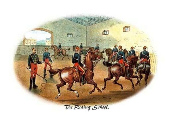 The Riding School by Richard Simkin - Art Print