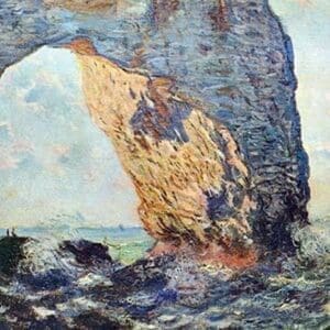 The Rocky cliffs of tretat (La Porte man) [1] by Claude Monet - Art Print