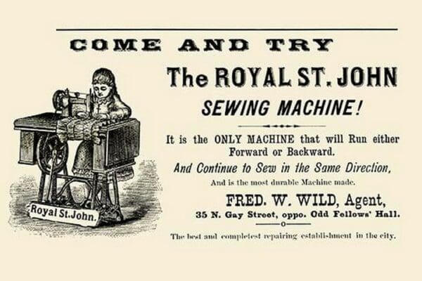 The Royal St. John Sewing Machine - Art Print