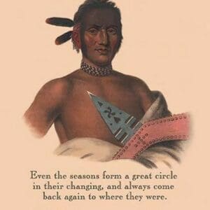 The Seasons Form a Circle by Proverb Native American - Art Print