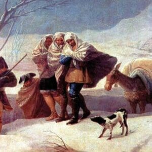 The Snowstorm by Francisco de Goya - Art Print