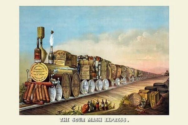 The Sour Mash Express by Shober & Carqueville Litho. Co. - Art Print