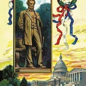 The St. Gaudens Statue and the Capitol by C. Chapman - Art Print