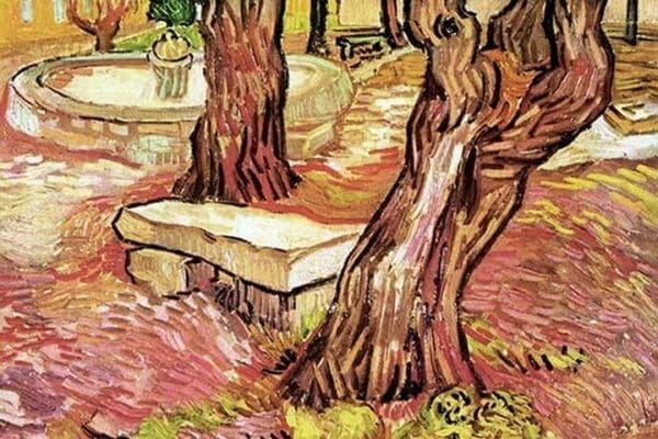 The Stone Bench in the Garden of Saint-Paul Hospital by Vincent van Gogh - Art Print