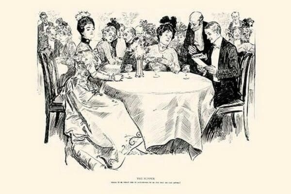 The Supper by Charles Dana Gibson - Art Print