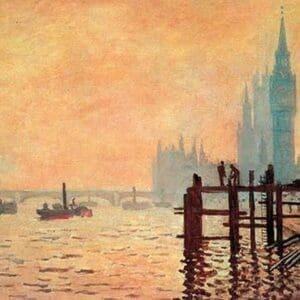 The Thames and Westminster by Claude Monet - Art Print