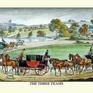 The Three Horse Teams by Henry Thomas Alken - Art Print