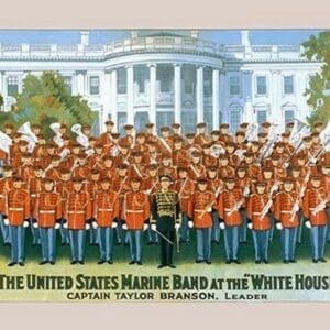 The United States Marine Band at the White House by W.L. Radcliffe - Art Print