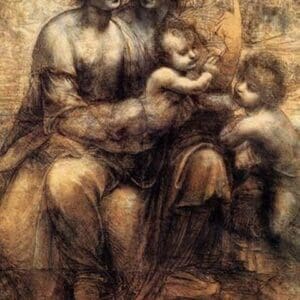 The Virgin and Child with St Anne and St John the Baptist by Leonardo da Vinci - Art Print