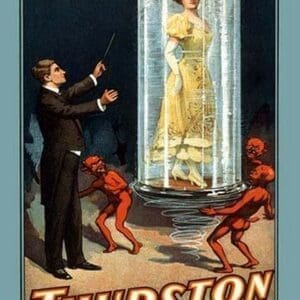 The Whirling Crystal Cage: Thurston Kellar's successor by Strobridge Litho. - Art Print