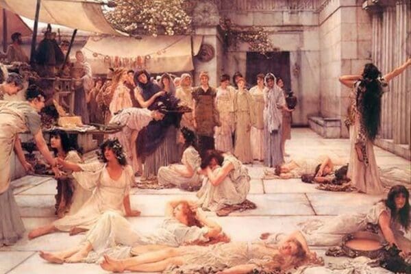 The Women of Amphissa by Sir Lawrence Alma-Tadema - Art Print