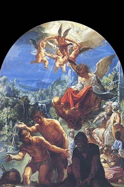 The baptism of Christ by Eisheimer - Art Print