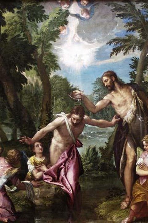 The baptism of Christ by Veronese by Paolo Veronese - Art Print