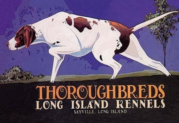 Thoroughbreds - Long Island Kennels - Art Print