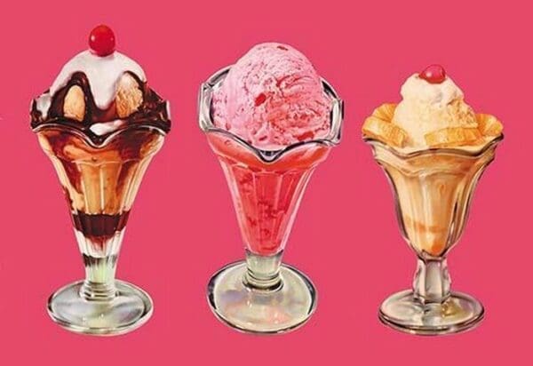 Three Sundaes - Art Print