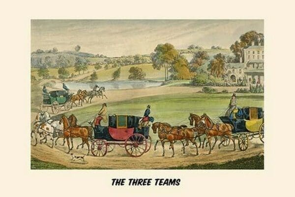 Three Teams by Henry Alken - Art Print