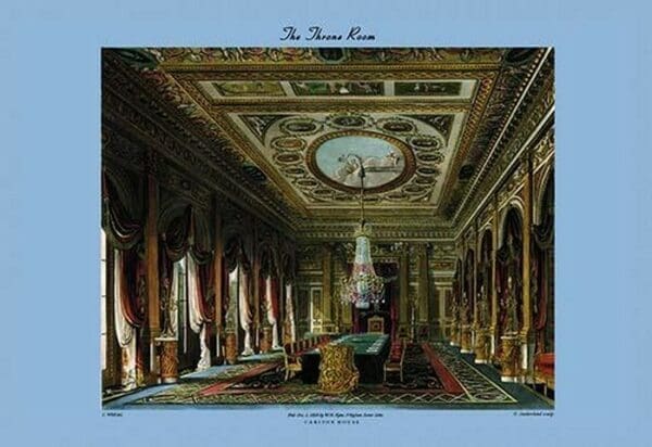 Throne Room - Carlton House by C. Wild - Art Print