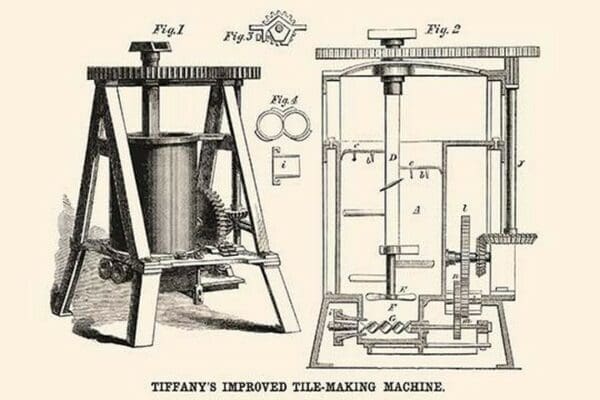 Tiffany's Improved Tile Making Machine - Art Print