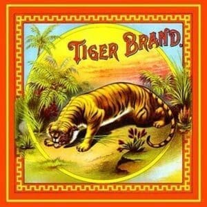 Tiger Brand Tobacco Label - Art Print