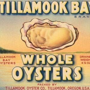 Tillamook Bay Whole Oysters - Art Print