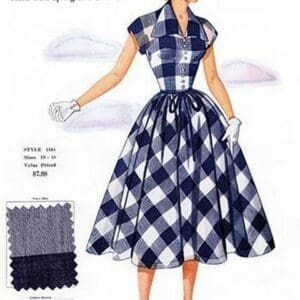 Tissue Sheer Gingham Plaid in Muted Shades by Fashion Frocks - Art Print