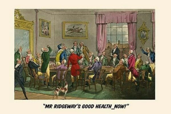 To Mr. Ridgeway's Good Heath by Henry Alken - Art Print