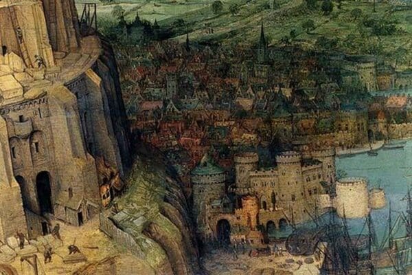 Tower of Babel - Detail - by Pieter the Elder Brueghel #4 - Art Print