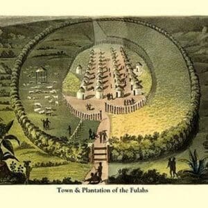 Town and Plantation of the Fulahs - Art Print