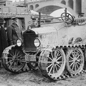 Track Driven Military Vehicle Manufactured by Ford Inspected by Officials - Art Print